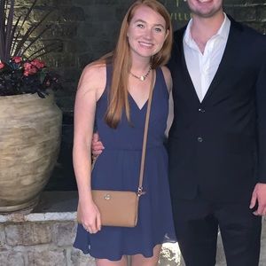 Lush XS navy blue dress
